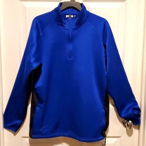 Slazenger Half-Zip Men's Royal Blue/Black Pullover Sweater - Size Medium